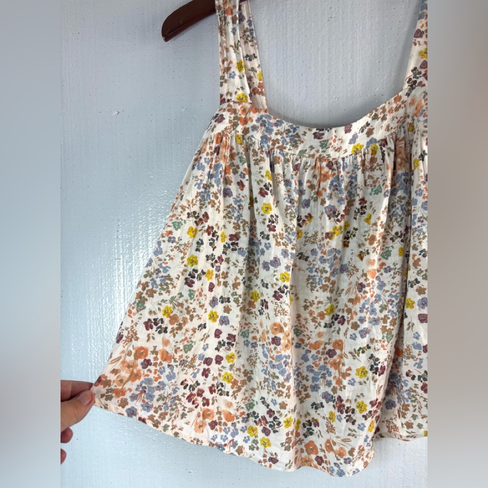 a.n.a M Babydoll Boho Flour Sack Floral Crop Top - Multicolor - Picture 2 of 7